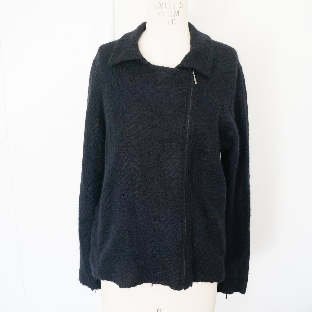 Eileen Fisher Moto Mohair Jacket Knit
